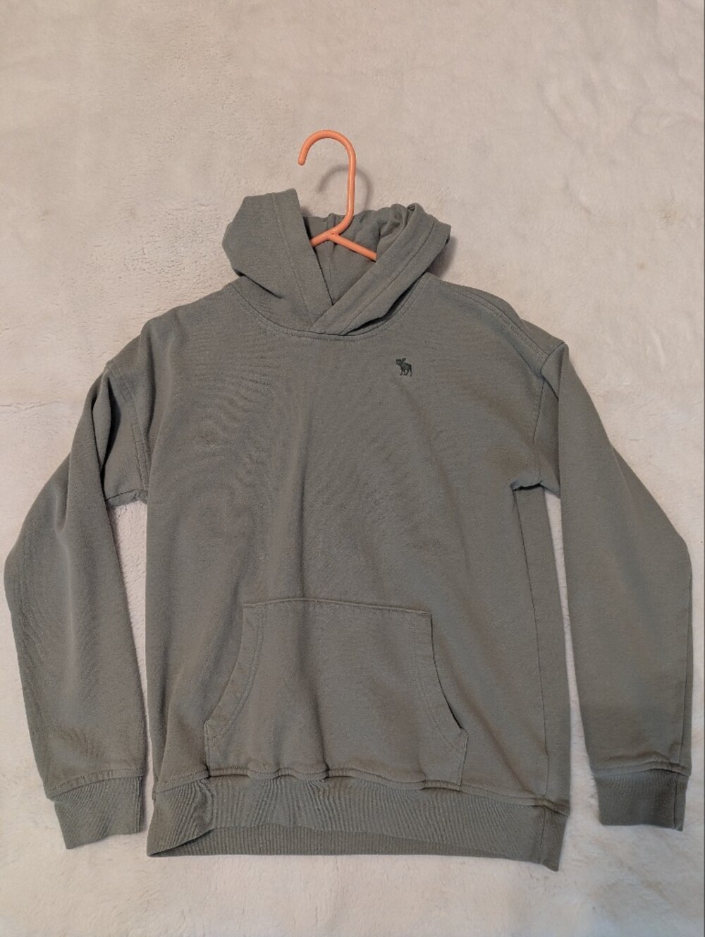 Abercrombie Boys Hooded Pullover Sweatshirt - Grey Green - 13/14